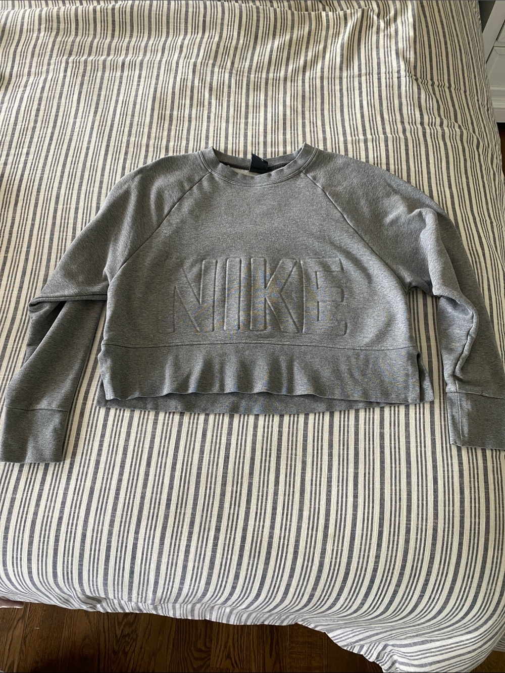 Nike Gray Cropped Sweatshirt